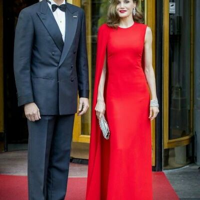 Red mother of the bride/groom dresses with shawl evening gowns knee length wedding guest dress