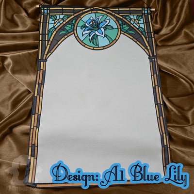 Lily stained glass pin banner - multiple colorways
