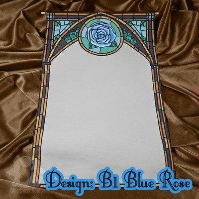 Rose Stained Glass Pin Banner - Multiple Colorways