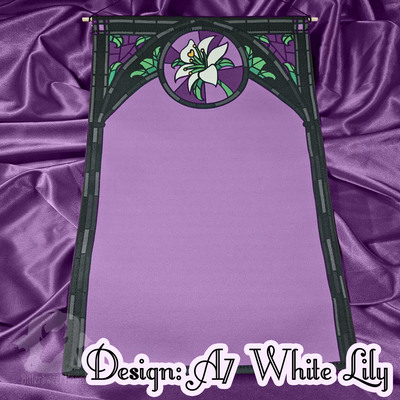 Lily stained glass pin banner - multiple colorways