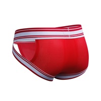 3PK Sexy men's underwear lingerie mesh holes quick-dry cut-out briefs underpants Red JM388 - Thumbnail 1