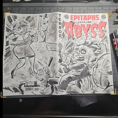 Epitaphs from the abyss ink blank sketch cover