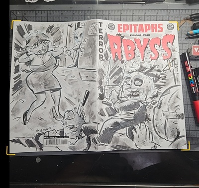 EPITAPHS FROM THE ABYSS INK blank sketch cover