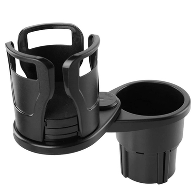2 in 1 car cup holder extender adapter 360 rotating dual cup mount organizer holder for most 20 oz up to 5.9" coffee drinking bottles key glass stora