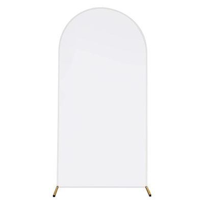Arch backdrop stand cover 3.28x6.56ft white spandex fitted wedding arch cover elastic double-sided background covering for birthday party ceremony dec