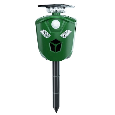 Electric solar powered ultrasonic animal repeller 360 ultrasonic animal driver with motion sensor led flashing lights waterproof outdoor animal repel