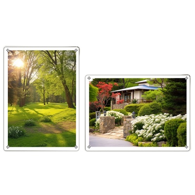 4pcs acrylic photo frames 5x7in photo display vertically horizontally free standing desktop picture frame high definition magnetic frameless photo hol