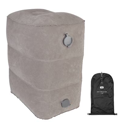 Inflatable foot rest with air bag 3 adjustable height travel foot pillow kids airplane bed relieve leg feet pain leg rest stool for train car airplane