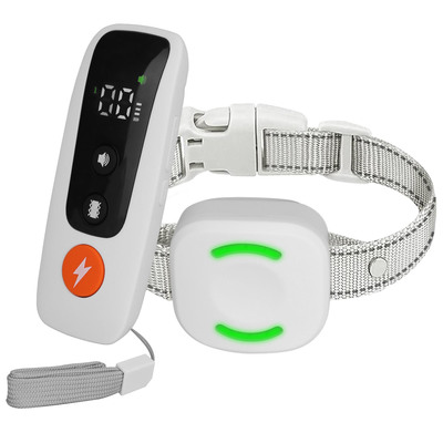 Electric remote training collar ip67 waterproof rechargeable dog training system with light beep vibration shock 2624ft range fit for all dogs 10-150l