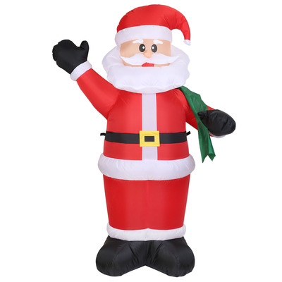 6.4ft inflatable christmas giant santa claus blow up light up santa claus with led lights gift bag ipx4 waterproof christmas outdoor yard lawn holiday