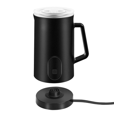 Electric milk frother steamer 4 in 1 multifunctional hot cold milk foam maker 19.95oz automatic quiet milk warmer latte cappuccino hot chocolate-black