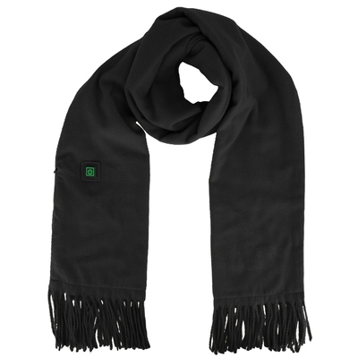 Electric heated winter scarf usb heating neck wrap unisex heated neck shawl soft warm scarves 3 heating modes for outdoor cycling skiing skating-black