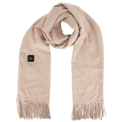 Electric heated winter scarf usb heating neck wrap unisex heated neck shawl soft warm scarves 3 heating modes for outdoor cycling skiing skating-khaki