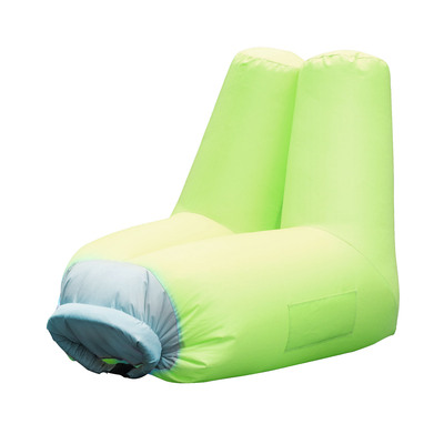 Inflatable lounger air sofa chair couch w/ portable organizing bag waterproof anti-leaking for backyard lakeside beach traveling camping picnics-green