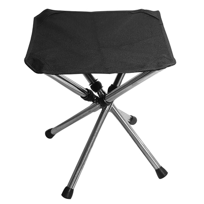 Foldable camping stool retractable portable folding chair easy setup lightweight backpacking stool carry bag fishing camping hiking bbq-black-large