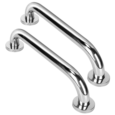 2pcs bath grab bar 11.8in sturdy stainless steel shower safety handle for bathtub toilet stairway anti-slip handrail balance bar 220lbs pull force