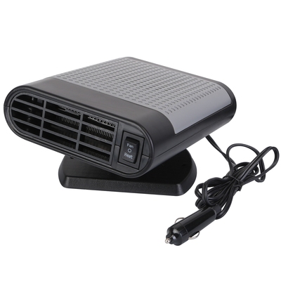 24V 200W Portable Car Heater Heating Fan 2 in 1 Defroster Defogger Demister Windshield Heater Automotive Cooling Fan with 360?Rotating Base-Black