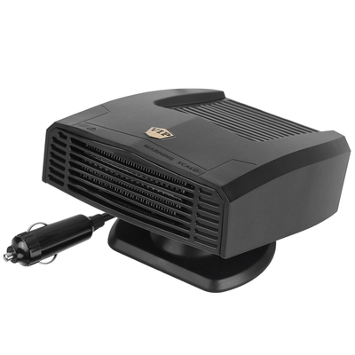 12V 150W Portable Car Heater Heating Fan 2 in 1 Defroster Defogger Demister Windshield Heater Automotive Cooling Fan with 360?Rotating Base-Black