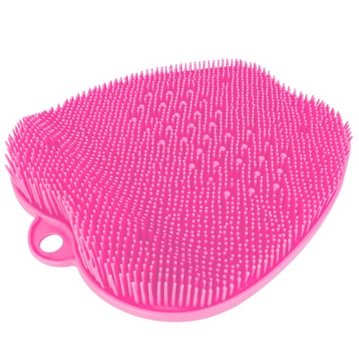 Shower Foot Scrubber Foot Massager Exfoliation Cleaner Mat Improve Foot Circulation Scrubber Foot Pain Relief Mat w/ Anti-slip Suction Cups-Pink