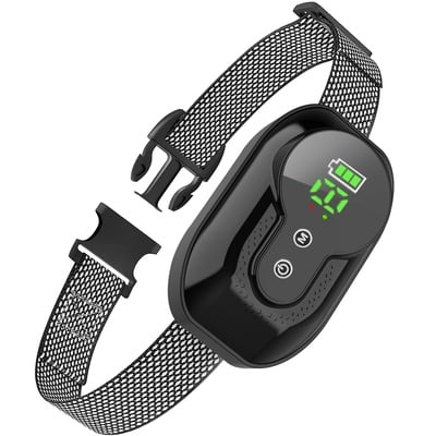 Dog bark collar anti barking electric training collar rechargeable smart anti-bark collar with beep vibration shock function 5 intensity levels