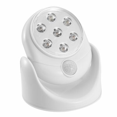 Wireless led spotlight - 90? motion sensor night lamp - 360? rotation - battery operated - 23ft sensing range - ideal for closets & bathrooms
