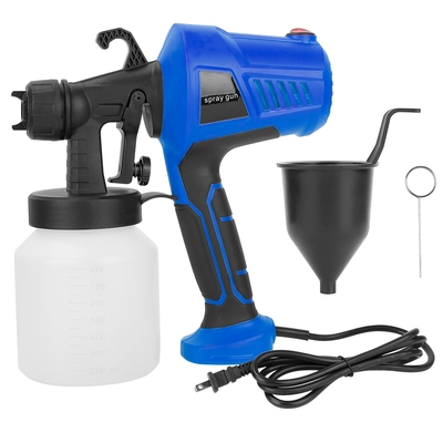 700w electric paint sprayer handheld hvlp spray painter painting spray gun for fences brick walls w/ 3 spray patterns 800ml detachable cup-blue