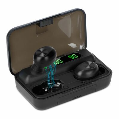 Wireless tws earbuds - 5.1 stereo headset, noise canceling, mic, magnetic charging dock - for driving, working, traveling - packs & pieces