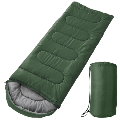Camping Sleeping Bags for Adults Teens Moisture-Proof Hiking Sleep Bag with Carry Bag 32-50  for Spring Autumn Winter Seasons-Army Green