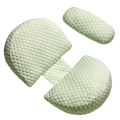 Pregnancy pillows adjustable support maternity pillow??soft side sleeper pregnancy pillows wedge pillow with detachable pillow cover-green