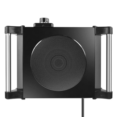 1000w electric single burner portable heating hot plate stove countertop rv hotplate with 5 temperature adjustments portable handles-black