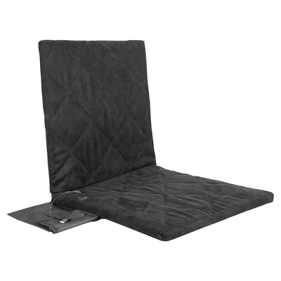 Portable heated seat cushion with 3 temperature levels foldable usb plug powered heating pad for outdoor winter car camping fishing-black
