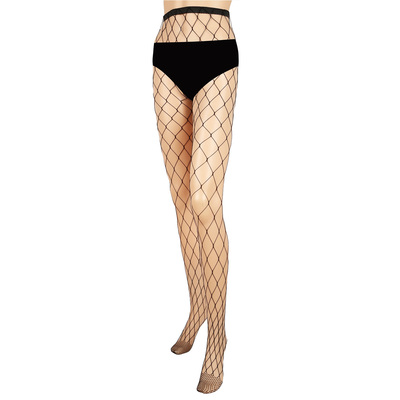 Women fishnet tights sexy high waist fishnet pantyhose stretchy mesh hollow out tights stockings w/ small medium large hole choices-large
