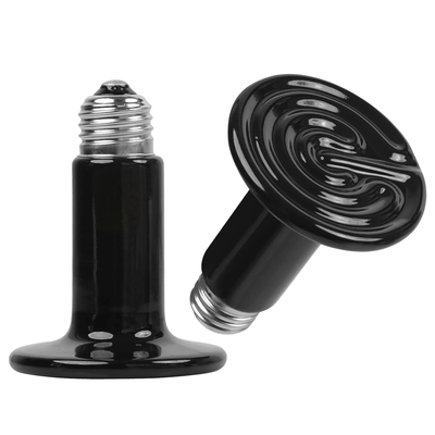 2pcs ceramic heat lamp 150w infrared reptile heat lamp no light emitting for pet brooder incubator reptile lizard turtle snake terrarium