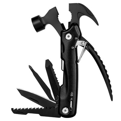 12 in 1 hammer multitool portable stainless steel mini hammer survival tool camping gear unique gifts for dad husband brother boyfriend