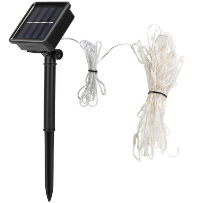 Solar umbrella lights outdoor parasol string light 8 lighting mode waterproof 104 led 8 bundles warm white for patio garden outdoor