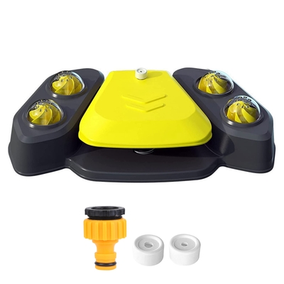 Dog water fountain multifunctional automatic pet water dispenser outdoor step-on activated sprinkler for drinking shower fun-yellow