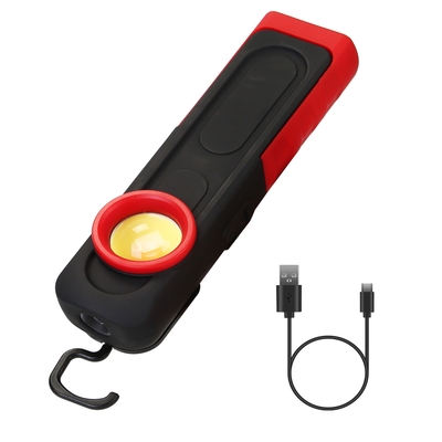 Led work light pocket light mini magnetic flat edc flashlight with 4 modes hook ip44 waterproof dimmable for repairing emergencies