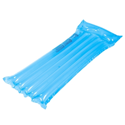 Inflatable pool float raft foldable float lounge chair swimming pool water mat with pillow air mat mattress for adults & kids-blue