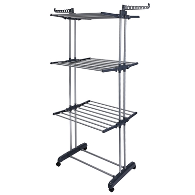 Clothes drying rack rolling collapsible laundry dryer hanger stand rail shelve
wardrobe clothing drying racks w/ dual side wings