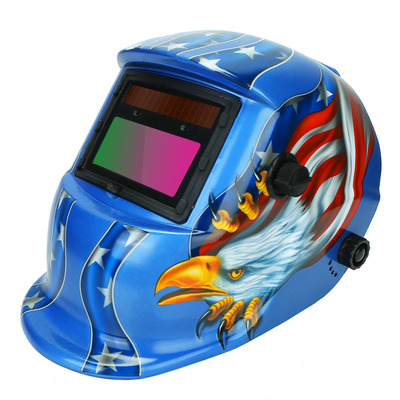 Welding helmet solar powered auto darkening hood with adjustable wide shade range 9-13 for mig tig arc weld grinding welder mask