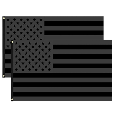 All black american flag 3x5ft uv protection black us flag double side printing fade resistant black usa flag with brass grommets
