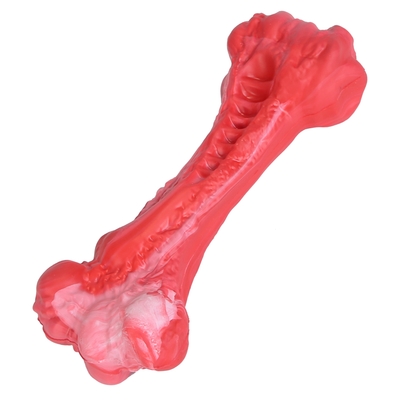 Dog chew toy dog teething toy dog chew bone with beef flavor suitable for aggressive chewers small medium large dogs-red-medium