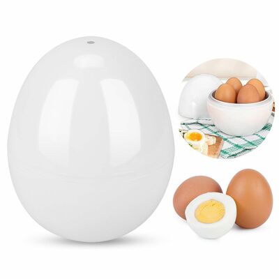 Soft, medium, hard egg steamer cooker for up to 4 eggs - ball shape, microwave - dishwasher safe (specs: microwave egg boiler)