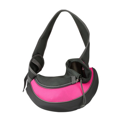 Pet carrier for dogs cats hand free sling adjustable padded strap tote bag breathable shoulder bag carrying small dog cat-pink