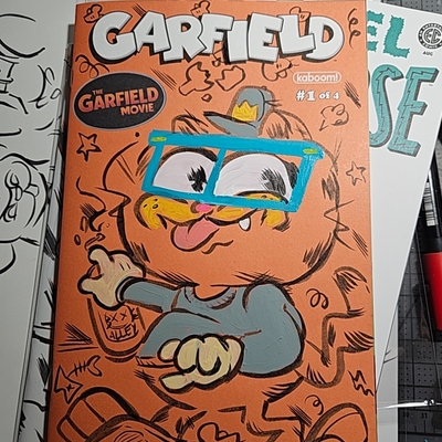 Alleycat garfield  orange blank sketch cover