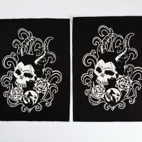 Maleficent Skull & Roses Sleeping Beauty Goth Sew-on Patches - Thumbnail 3