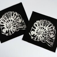 Mechanical Ammonite Skull Cyberpunk Sew-on Patches - Thumbnail 3