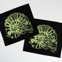 Mechanical Ammonite Skull Cyberpunk Sew-on Patches - Thumbnail 5
