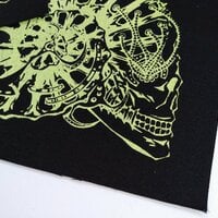 Mechanical Ammonite Skull Cyberpunk Sew-on Patches - Thumbnail 6