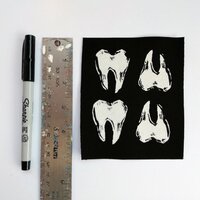 Assorted Teeth Horror Punk Sew-on Patches - Thumbnail 1